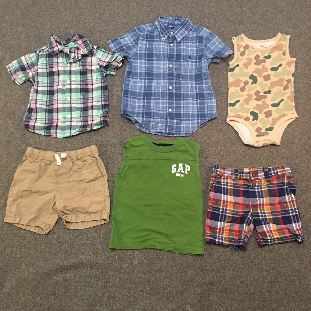 Baby Boy 24 Months 2T 3T Months Clothing Lot 6x Pieces Bulk Summer